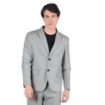 Notched Lapel Collar Single Breasted Formal Blazer
